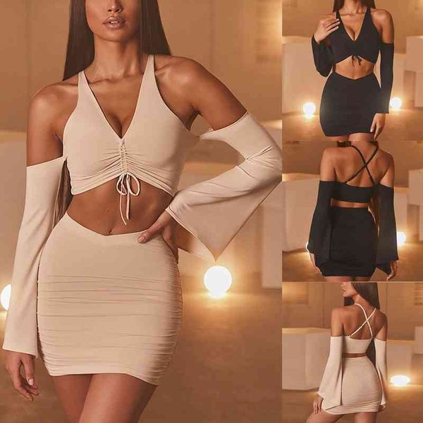 two piece set autumn women tracksuits spring fashion dress solid color long sleeve skirt suit tank high waist, Gray
two piece set autumn women tracksuits spring fashion dress solid color long sleeve skirt suit tank high waist, Gray
