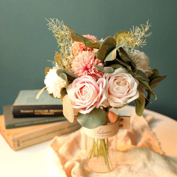 decorative flowers & wreaths artificial 35 cm rose bouquet, wedding scene decoration, bride holding flowers, home creative garden flower arr
decorative flowers & wreaths artificial 35 cm rose bouquet, wedding scene decoration, bride holding flowers, home creative garden flower arr