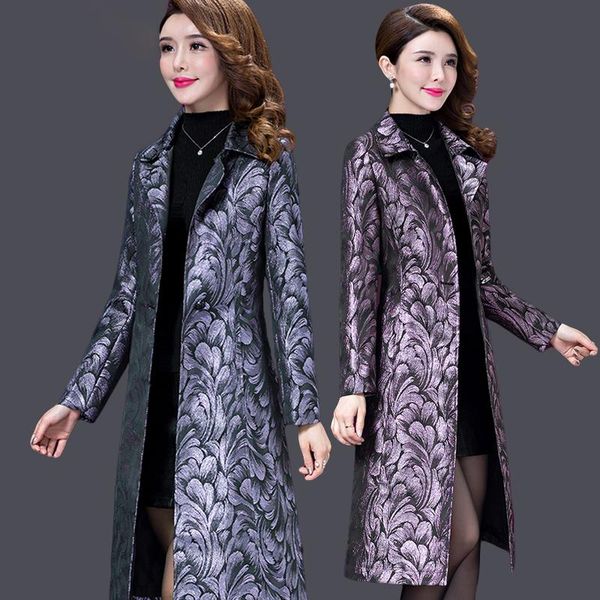 women's trench coats spring and autumn noble middle-aged korean version of the slim slimming mother loaded long windbreaker jacket, Tan;black
women's trench coats spring and autumn noble middle-aged korean version of the slim slimming mother loaded long windbreaker jacket, Tan;black