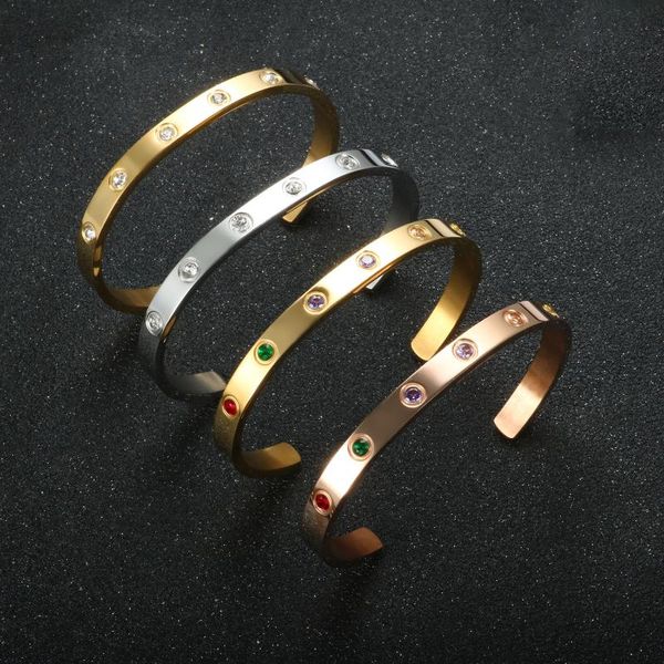 bangle trendy colorful crystal open cuff bangles gold-plated fashion stainless steel bracelet for women men lover couple jewelry gifts, Black
bangle trendy colorful crystal open cuff bangles gold-plated fashion stainless steel bracelet for women men lover couple jewelry gifts, Black