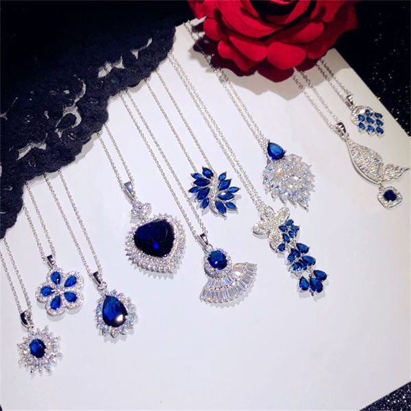 luxury vintage necklaces pendants for women 925 sterling silver sapphire blue cubic zirconia clavicular chain fine jewelry q0531
luxury vintage necklaces pendants for women 925 sterling silver sapphire blue cubic zirconia clavicular chain fine jewelry q0531