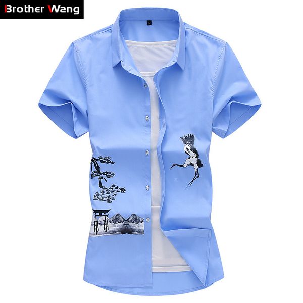 2021 plus size 5xl 6xl 7xl chinese style printed men's short sleeve summer new fashion casual brand shirt male clothes hyt3, White;black
2021 plus size 5xl 6xl 7xl chinese style printed men's short sleeve summer new fashion casual brand shirt male clothes hyt3, White;black