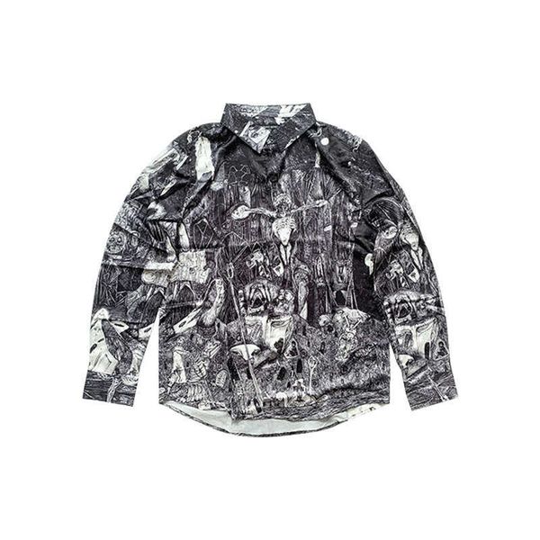 erd melancholy rich second generation sketch devil religion short sleeve shirt men's and women's fashion high sense silk shirt j32, Black
erd melancholy rich second generation sketch devil religion short sleeve shirt men's and women's fashion high sense silk shirt j32, Black