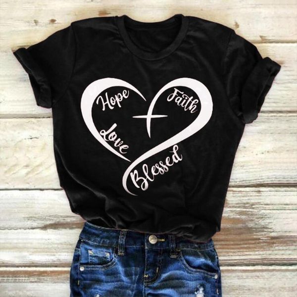 heart hope faith love women blessed printing clothes summer graphic tee aesthetic for loose camiseta mujer, White
heart hope faith love women blessed printing clothes summer graphic tee aesthetic for loose camiseta mujer, White