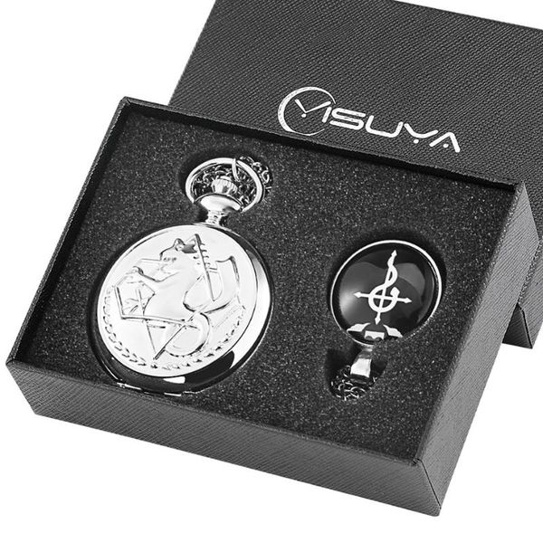pocket watches fashion fullmetal alchemist watch gift set edward elric anime necklace pendant design clock box gifts for men women, Slivery;golden
pocket watches fashion fullmetal alchemist watch gift set edward elric anime necklace pendant design clock box gifts for men women, Slivery;golden