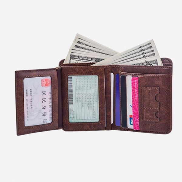 wallets 2021 fashion men's short wallet driver license card bag triangle folding coin po purse male pu leather small clutch pack, Red;black
wallets 2021 fashion men's short wallet driver license card bag triangle folding coin po purse male pu leather small clutch pack, Red;black