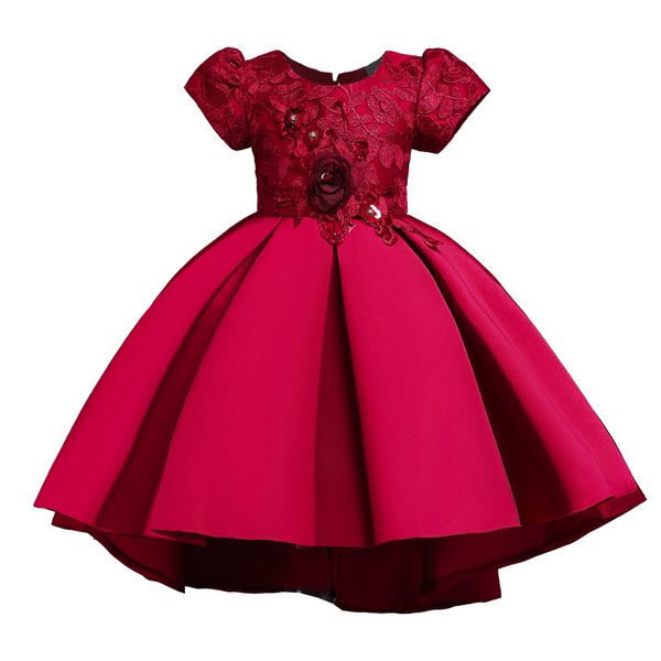 flower girl princess wedding party embroidery dress new flower child birthday party wine red dressed tail dresses, White;pink
flower girl princess wedding party embroidery dress new flower child birthday party wine red dressed tail dresses, White;pink