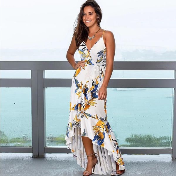 casual dresses asymmetrical summer dress women spaghetti strap v neck sleeveless ladies long high waist floral print for female, Black;gray
casual dresses asymmetrical summer dress women spaghetti strap v neck sleeveless ladies long high waist floral print for female, Black;gray