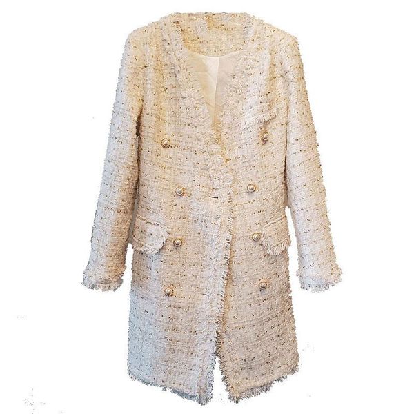 women's wool & blends 2021 autumn winter tweed women jacket coats v neck long double breasted slim vintage elegant chic female overcoat, Black
women's wool & blends 2021 autumn winter tweed women jacket coats v neck long double breasted slim vintage elegant chic female overcoat, Black