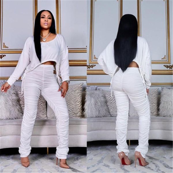 womens pleated pants suits fashion trend long sleeve round neck short pants 2pcc sets designer autumn female new slim casual tracksuits, White
womens pleated pants suits fashion trend long sleeve round neck short pants 2pcc sets designer autumn female new slim casual tracksuits, White