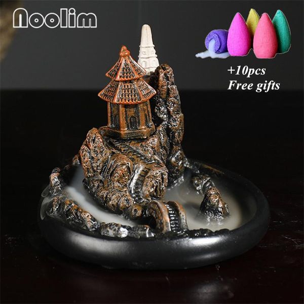 fragrance lamps resin small mountain waterfall backflow incense burner creative holder censer home decor + 10pcs cones
fragrance lamps resin small mountain waterfall backflow incense burner creative holder censer home decor + 10pcs cones