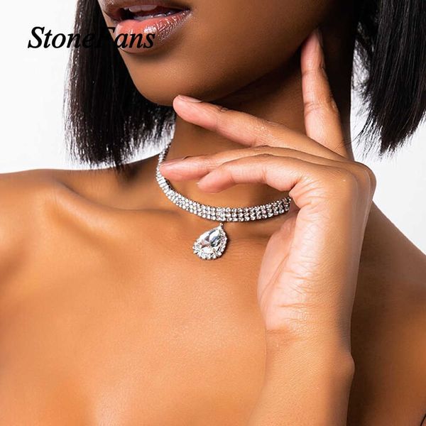 designer necklace luxury jewelry stonefans simple rhinestone chain choker water drop for women fashion bling crystal pendant collar, Silver
designer necklace luxury jewelry stonefans simple rhinestone chain choker water drop for women fashion bling crystal pendant collar, Silver