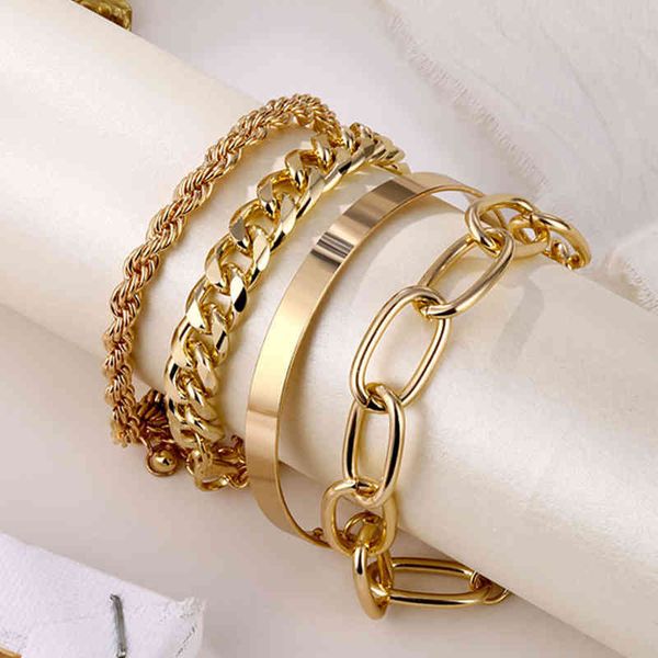 fashion punk curb cuban chain bracelets set for women boho thick chunky gold color charm bracelet bangles pulsera jewelry, Golden;silver
fashion punk curb cuban chain bracelets set for women boho thick chunky gold color charm bracelet bangles pulsera jewelry, Golden;silver