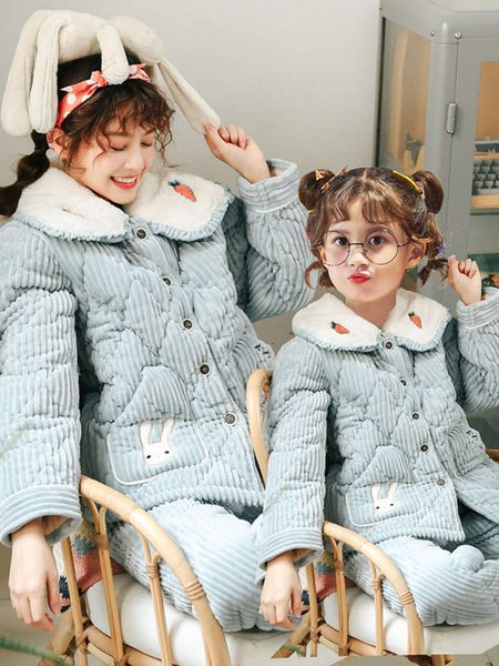 child parent pajamas autumn and winter triple cotton coral fleece thickened children's warm suit girls' flannel home wear, Blue;red
child parent pajamas autumn and winter triple cotton coral fleece thickened children's warm suit girls' flannel home wear, Blue;red