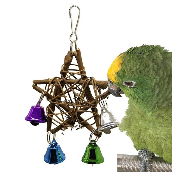 other bird supplies parrot natural rattan toy star shape anti-biting handmade chewing bell cage hanging toys
other bird supplies parrot natural rattan toy star shape anti-biting handmade chewing bell cage hanging toys