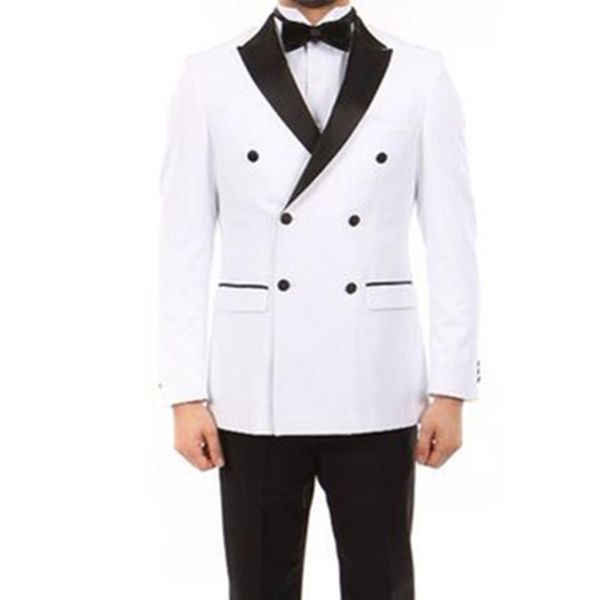 men's suits & blazers custom white double breasted men slim fit fashion business groomsmen tuxedos for formal wedding dress (jacket+pan, White;black
men's suits & blazers custom white double breasted men slim fit fashion business groomsmen tuxedos for formal wedding dress (jacket+pan, White;black