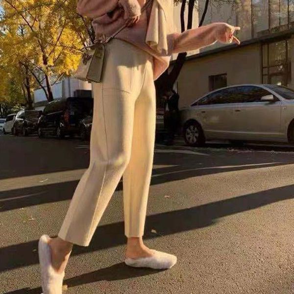 women's pants & capris high-end knitted thick warm cashmere women harem autumn wintersolid peg leg workwear carrot trouser, Black;white
women's pants & capris high-end knitted thick warm cashmere women harem autumn wintersolid peg leg workwear carrot trouser, Black;white