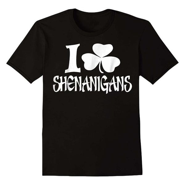men's t-shirts i clover shenanigans casual men solid color short sleeve shirt, White;black
men's t-shirts i clover shenanigans casual men solid color short sleeve shirt, White;black