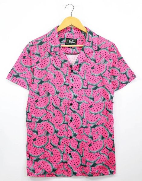 men's casual shirts short sleeve watermelon slices of hawaiian, White;black
men's casual shirts short sleeve watermelon slices of hawaiian, White;black