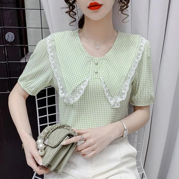 women's blouses & shirts houthion chiffon slim casual blouse fashion short sleeve lattice lace doll collar pullover summer, White
women's blouses & shirts houthion chiffon slim casual blouse fashion short sleeve lattice lace doll collar pullover summer, White