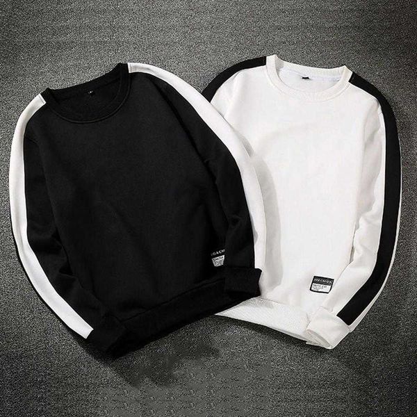 black white solid men loose casual sweatshirts men's style casual fashion patchwork o-neck long sleevesblouse hoodie 210715
black white solid men loose casual sweatshirts men's style casual fashion patchwork o-neck long sleevesblouse hoodie 210715