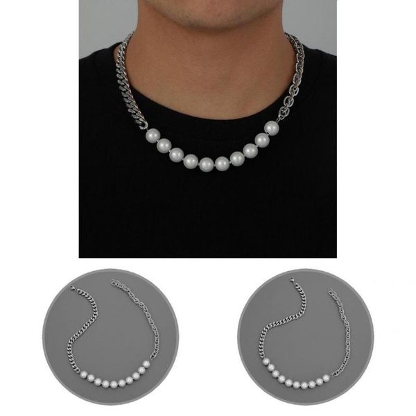 chains link chain exquisite offish bland imitation pearl joint choker necklace stainless steel cuban, Silver
chains link chain exquisite offish bland imitation pearl joint choker necklace stainless steel cuban, Silver