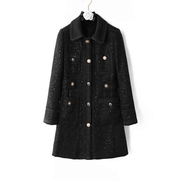 women's down & parkas thick tweed royal elder sister wind autumn winter medium-length foreign coat dressed woman uyp7, Black
women's down & parkas thick tweed royal elder sister wind autumn winter medium-length foreign coat dressed woman uyp7, Black