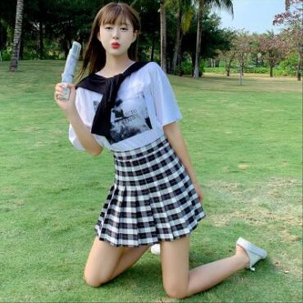 summer korean high waist thin women skirt versatile anti light a line plaid pleated, Black
summer korean high waist thin women skirt versatile anti light a line plaid pleated, Black