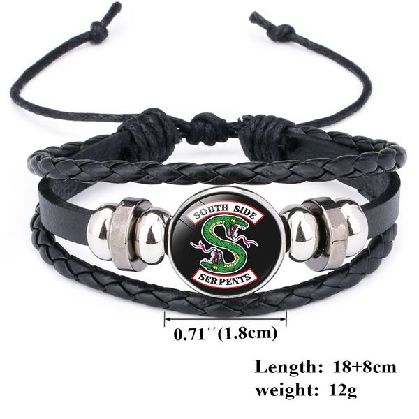 black-riverdale charm bracelets jewelry glass p cabochon multilayer leather wristband bracelet popular tv jewelry, Golden;silver
black-riverdale charm bracelets jewelry glass p cabochon multilayer leather wristband bracelet popular tv jewelry, Golden;silver