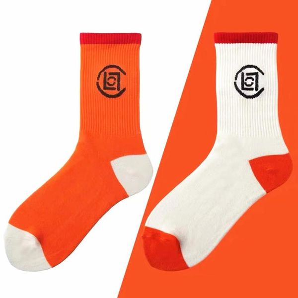 men's socks orange casual personality trend street wild, Black