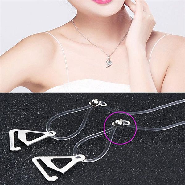 women's g-strings 1 pair clear bra strap silicone accessories shoulder women adjustable transparent hook invisible straps for ladies, Black;white
women's g-strings 1 pair clear bra strap silicone accessories shoulder women adjustable transparent hook invisible straps for ladies, Black;white