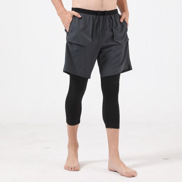 gym clothing men running shorts 2-in-1 with pockets tight liner cropped sport pants for basketball workout, White;black
gym clothing men running shorts 2-in-1 with pockets tight liner cropped sport pants for basketball workout, White;black