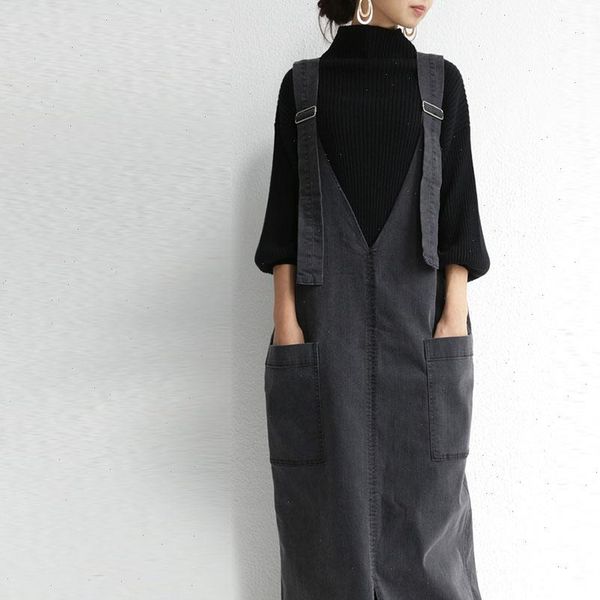 2021 fall fashion korean strap denim one piece dresses fashion suspenders women jeans long maxi dress plus size floor length, Black;gray
2021 fall fashion korean strap denim one piece dresses fashion suspenders women jeans long maxi dress plus size floor length, Black;gray