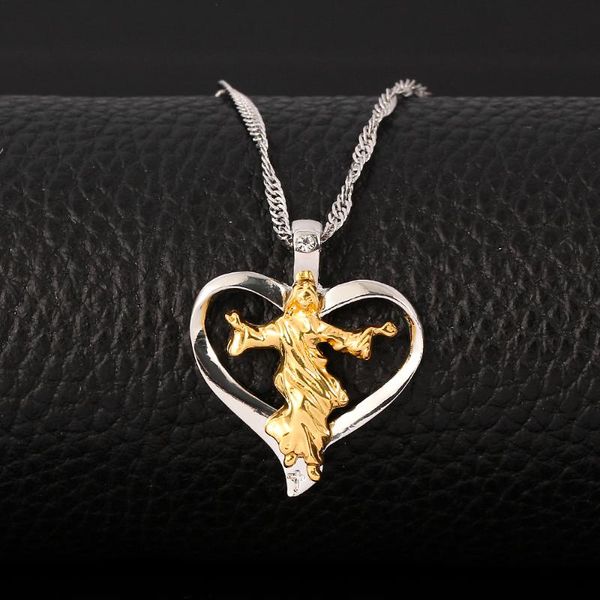 pendant necklaces jesus heart for women men 2021 fashion simple metal christian necklace statement wedding jewelry gifts, Silver
pendant necklaces jesus heart for women men 2021 fashion simple metal christian necklace statement wedding jewelry gifts, Silver