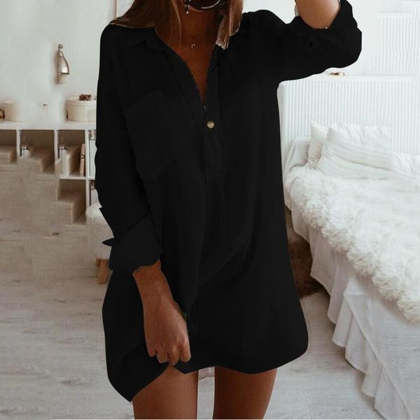 women's blouses & shirts #l5 turn-down collar office ladies blouse long sleeve pockets button all-match spring autumn women basic, White
women's blouses & shirts #l5 turn-down collar office ladies blouse long sleeve pockets button all-match spring autumn women basic, White