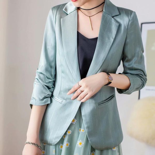 women's suits & blazers est designer jacket tailored collar puff sleeve striped blazer coat, White;black
women's suits & blazers est designer jacket tailored collar puff sleeve striped blazer coat, White;black