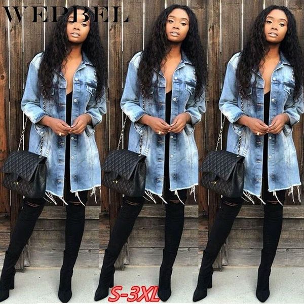 women's jackets wepbel fashion denim coat casual wash turn-down collar single breasted tassel vintage long, Black;brown
women's jackets wepbel fashion denim coat casual wash turn-down collar single breasted tassel vintage long, Black;brown