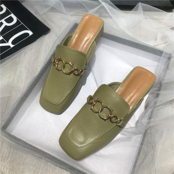 slippers summer brand women loafers slipper square toe slip on mules shoes fashion gold buckle luxe designer low heel ladies slides, Black
slippers summer brand women loafers slipper square toe slip on mules shoes fashion gold buckle luxe designer low heel ladies slides, Black