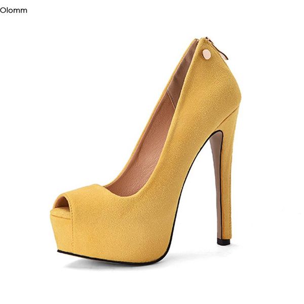 dress shoes olomm fashion women platform pumps stiletto heels charm peep toe gorgeous yellow plus us size 5-15, Black
dress shoes olomm fashion women platform pumps stiletto heels charm peep toe gorgeous yellow plus us size 5-15, Black