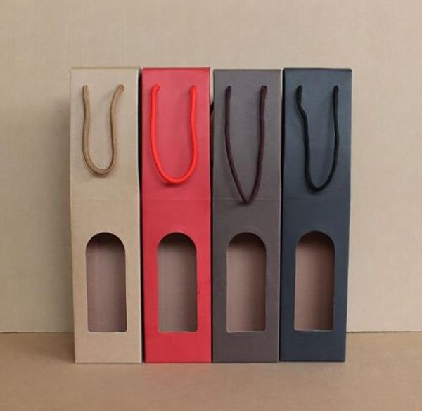 gift wrap 100pcs kraft paper red wine box handheld single/double bottle bag window packaging party supplies wholesale sn
gift wrap 100pcs kraft paper red wine box handheld single/double bottle bag window packaging party supplies wholesale sn