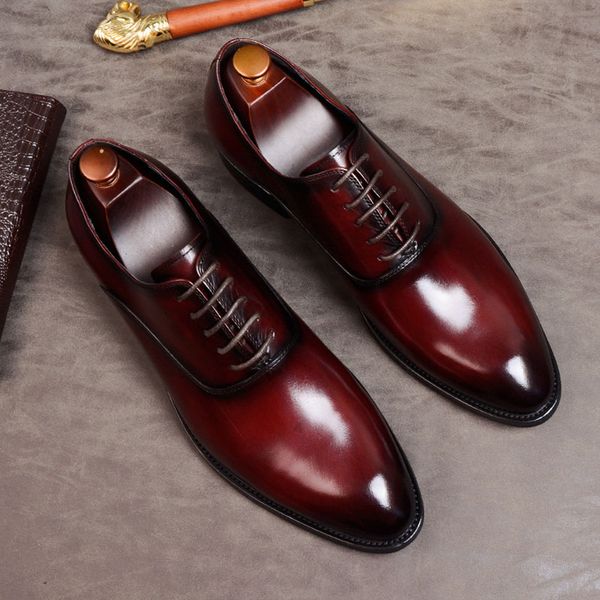 Genuine Leather Oxford Shoes For Men Italian Formal Dress Wedding Shoes Lace Up Pointed Toe Office Shoes for Men A39, Black
Genuine Leather Oxford Shoes For Men Italian Formal Dress Wedding Shoes Lace Up Pointed Toe Office Shoes for Men A39, Black