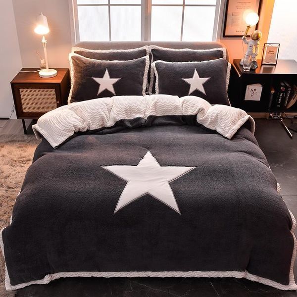 bedding sets plush shaggy soft duvet cover five-pointed star warm velvet twin king size bed sheet pillowcases
bedding sets plush shaggy soft duvet cover five-pointed star warm velvet twin king size bed sheet pillowcases