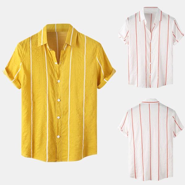 men's casual shirts summer mens shirt hawaiian loose short sleeve camisas stripe splice button turn-down collar blouse, White;black
men's casual shirts summer mens shirt hawaiian loose short sleeve camisas stripe splice button turn-down collar blouse, White;black