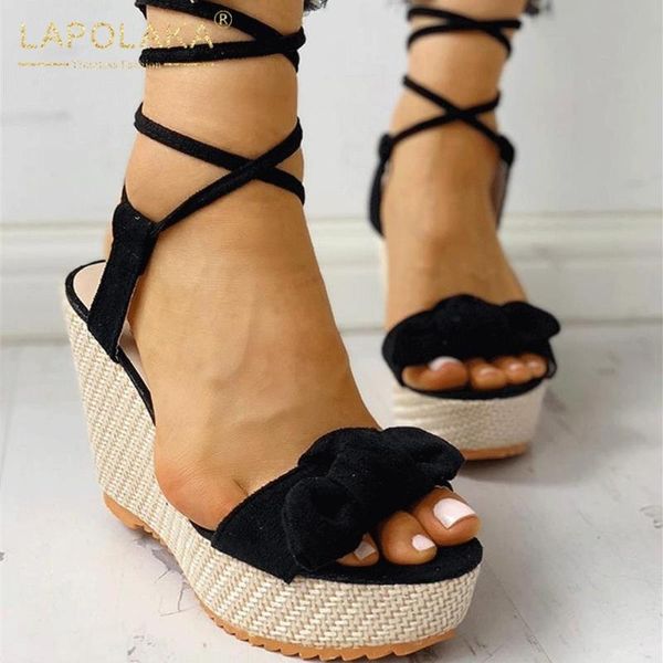 lapolaka new fashion 2021 wholesale summer sandals women shoes wedge high heels platform sweet bowtie lace up shoes ladies pump, Black
lapolaka new fashion 2021 wholesale summer sandals women shoes wedge high heels platform sweet bowtie lace up shoes ladies pump, Black
