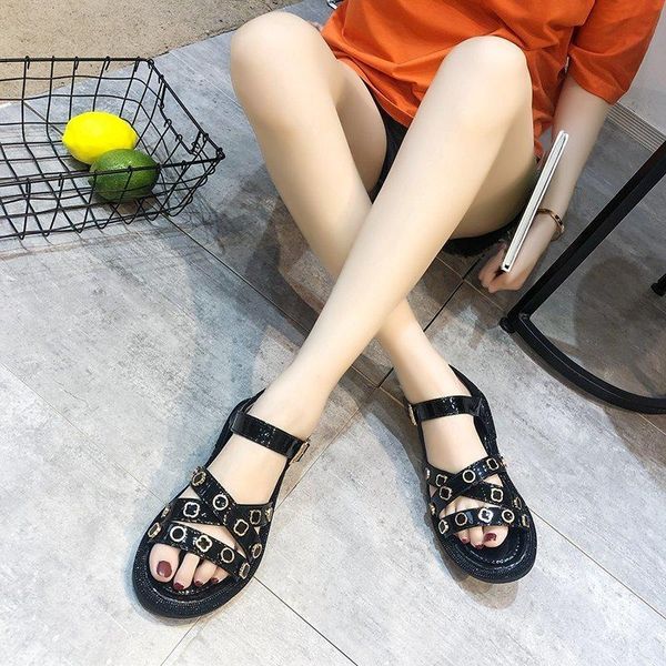 sandals 2021 leather women cross woman plat retro summer shoes for girls comfortable sandalias mujer, Black
sandals 2021 leather women cross woman plat retro summer shoes for girls comfortable sandalias mujer, Black