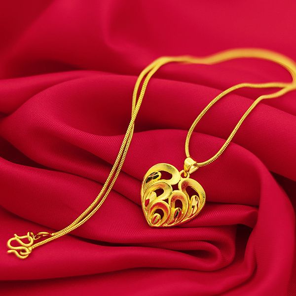 romantic gold necklace pure 14k yellow gold jewelry small heart chain necklace chocker jewelry for women wedding statement gifts q0531, Silver
romantic gold necklace pure 14k yellow gold jewelry small heart chain necklace chocker jewelry for women wedding statement gifts q0531, Silver