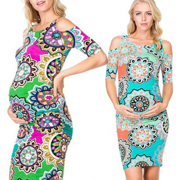 wusemeitian maternity dresses dress summer printed long pregnant women' with round collar and show shoulders one-step skirt strapless, White
wusemeitian maternity dresses dress summer printed long pregnant women' with round collar and show shoulders one-step skirt strapless, White