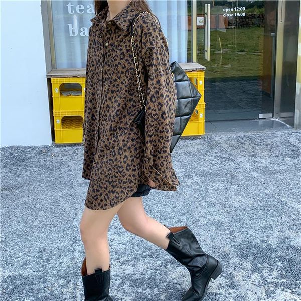 women's blouses & shirts retro street style leopard print buttoned long blouse lapel long-sleeved loose clothing 2021 summer shirt, White
women's blouses & shirts retro street style leopard print buttoned long blouse lapel long-sleeved loose clothing 2021 summer shirt, White