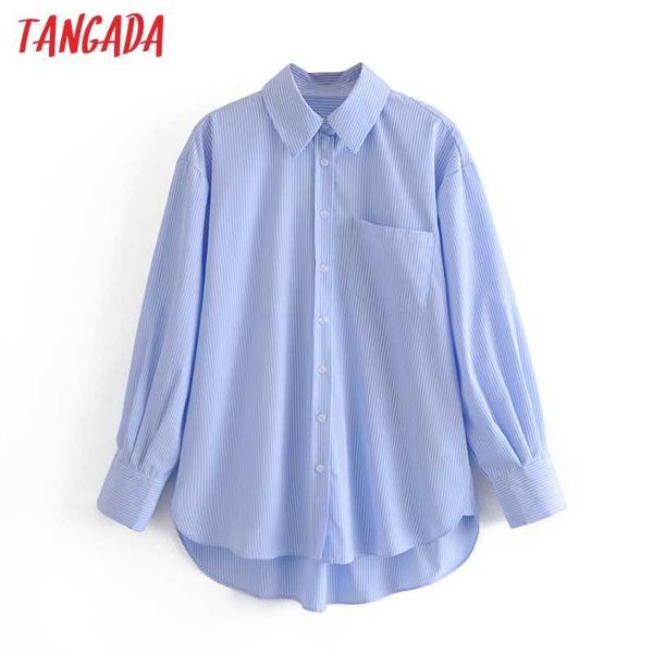tangada women retro oversized striped print shirt long sleeve chic female casual loose shirt sw22 210609, White
tangada women retro oversized striped print shirt long sleeve chic female casual loose shirt sw22 210609, White