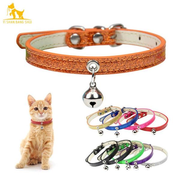 cat collars & leads 9 colors bling leather collar with bell safety puppy kitten neck strap for chihuahua accessories pet product
cat collars & leads 9 colors bling leather collar with bell safety puppy kitten neck strap for chihuahua accessories pet product